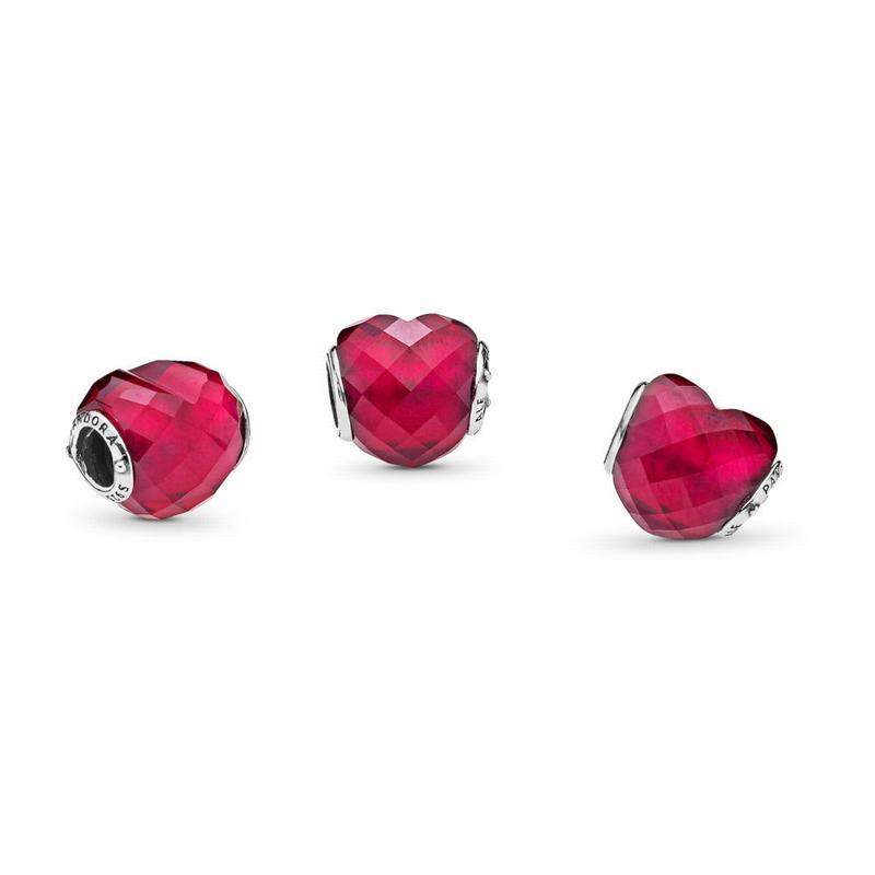 Pandora Fuchsia Pink Heart Charm Silver Egypt KU6417983